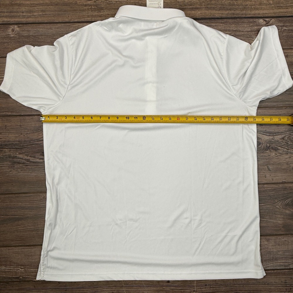 Collars & Co Mens Size XL Dress Collar Polo White Relaxed Fit Performance NWT - Picture 6 of 10